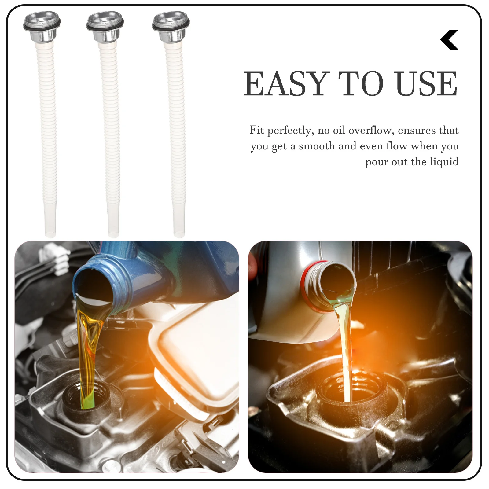 

3Pcs Replacement Fuel Spouts Flexible Can Nozzles for Diesel Pouring Quick Internal Air Vent Durable Build