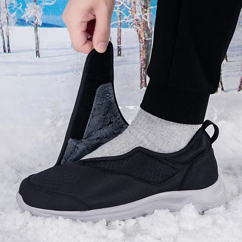 Men Shoes Wide Barefoot Winter Warm Orthopedics Wide Feet Swollen Walking Casual Shoes Thumb Eversion Adjusting Soft Sneakers