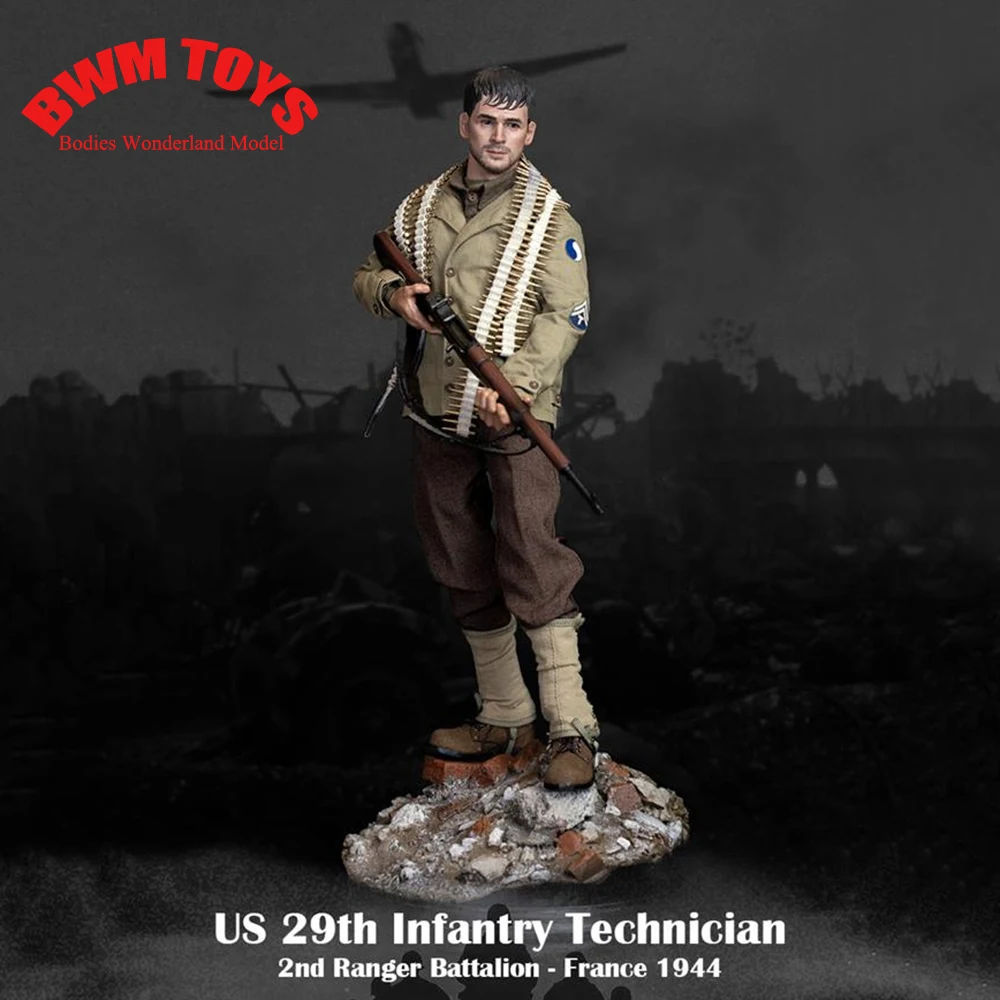 

FP004 1/6 Scale Collectible US 29th Infantry Technician 2nd Ranger Battalion France 1944 12 inch Male Solider Action Figure