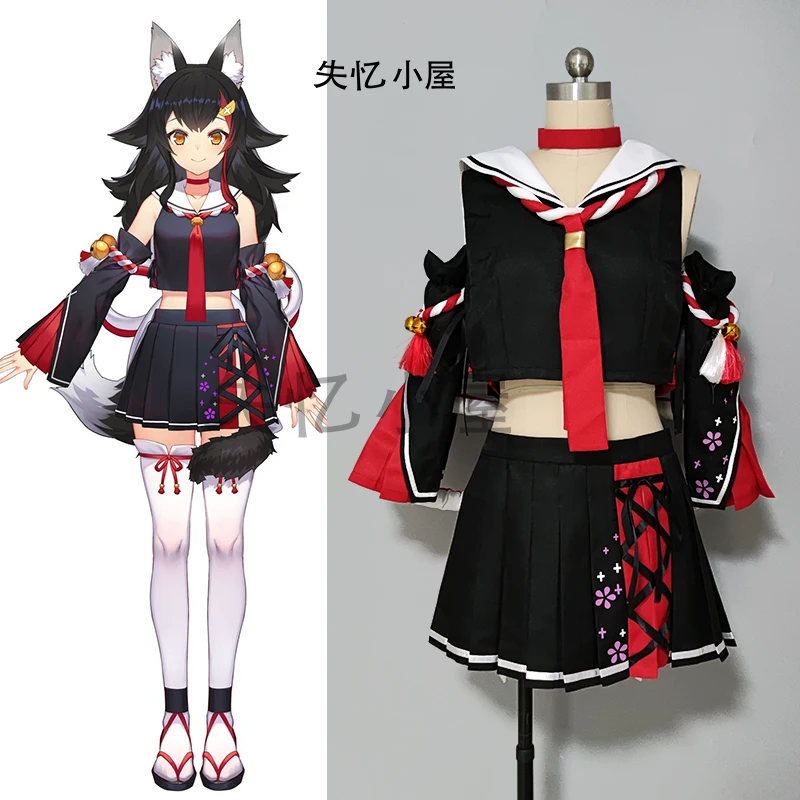Hololive Okami Mio Cosplay Costume Halloween Party Outfit Custom Made Any Size 001 view 2