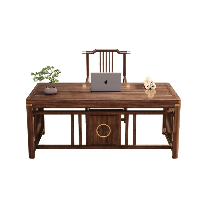 

Solid wood desk Ebony Chinese calligraphy table Simple writing desk Sinology painting table