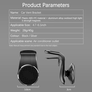 Car magnetic support of the car, air ventilation assembly, GPS, smartphone, mobile support on the car for iPhone, Samsung, Xiaomi 8 Main Sales Cellular Magnetic Support - №5