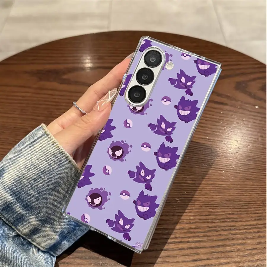 Funda para Samsung Galaxy ZFold3 ZFold6 Z Fold 7 6 5 4 3 ZFold4 ZFold7 ZFold5 funda dura para teléfono Pokemons Pikachu