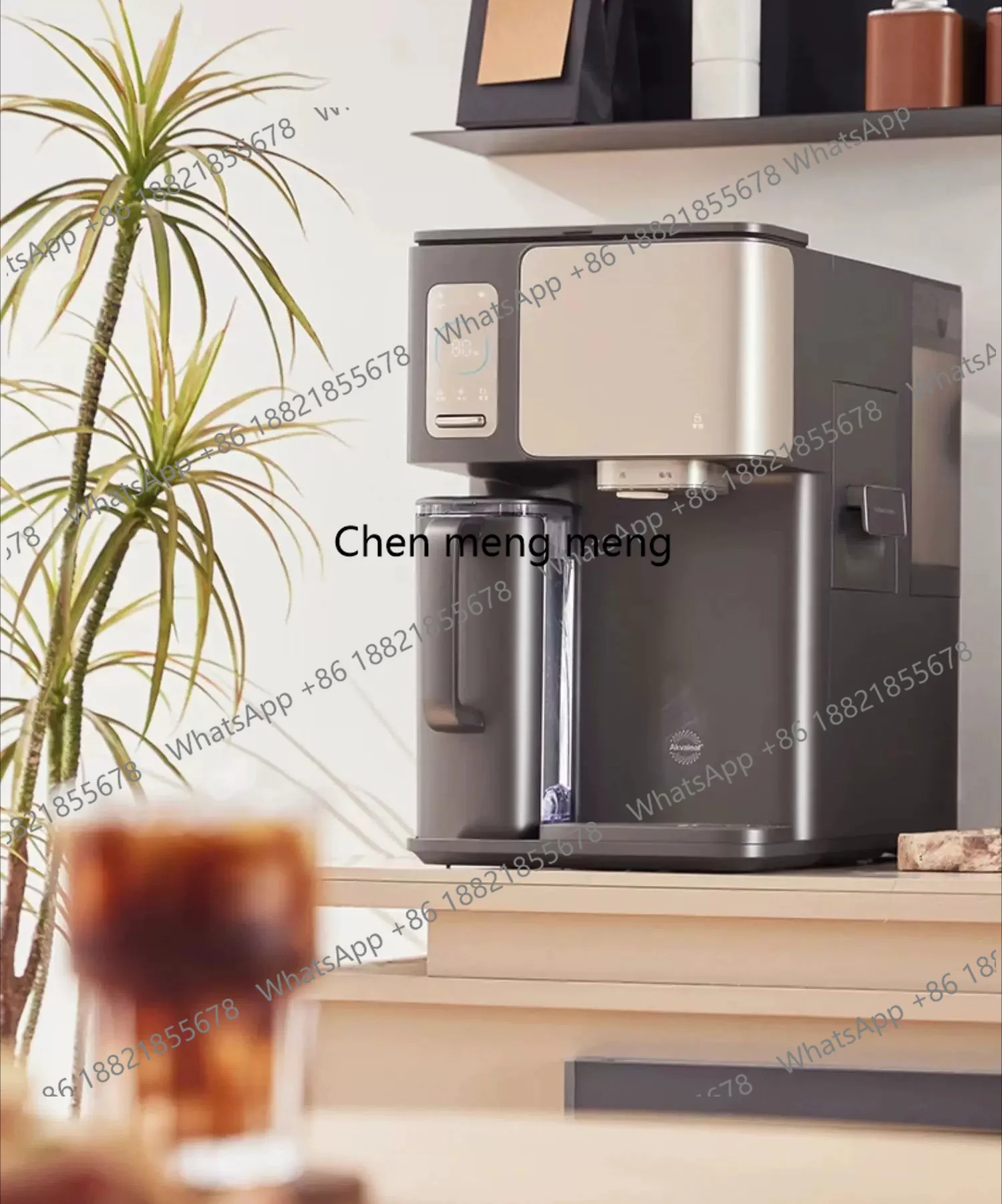 Large ice cube water purifier, instant-heating integrated smoothie-making water dispenser, desktop