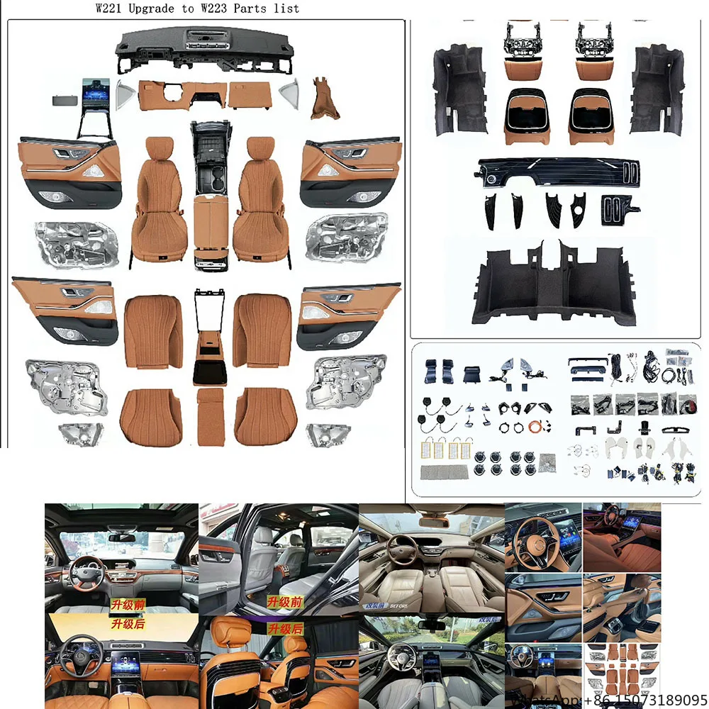 Kit Completo de Accesorios Interiores para W221 a W222 450 580 480 400 a Gls, Piezas para el Interior del Automóvil