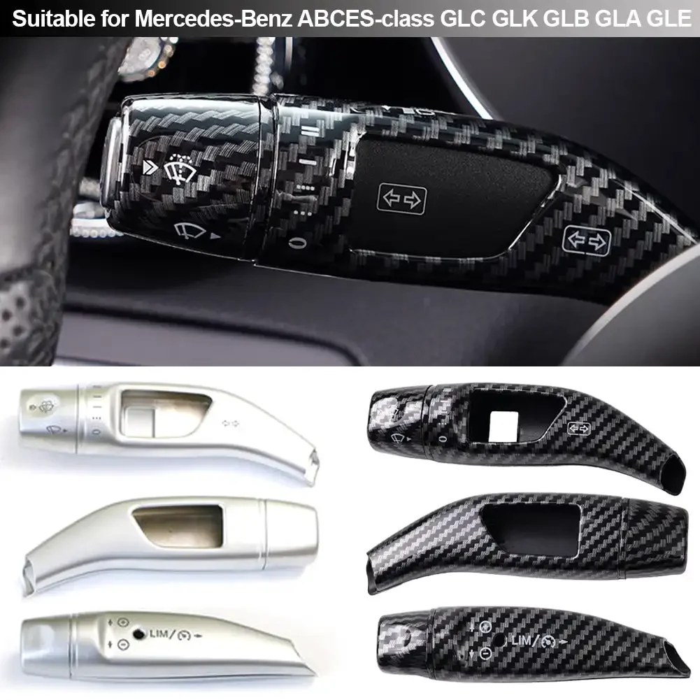 3Pcs Car Wiper Shift Lever Cruise Cover Trim Frame for Mercedes Benz A B C E S GLC GLK GLB GLA GLE Class Car Accessories