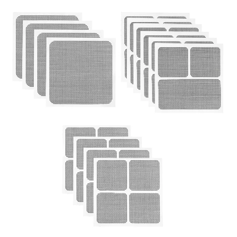 COME 14 Sheets Window Screen Patches Repair Kit, 3 Sizes Window Screen Repair Kit For Mesh Screen Door, Screen Repair Tape