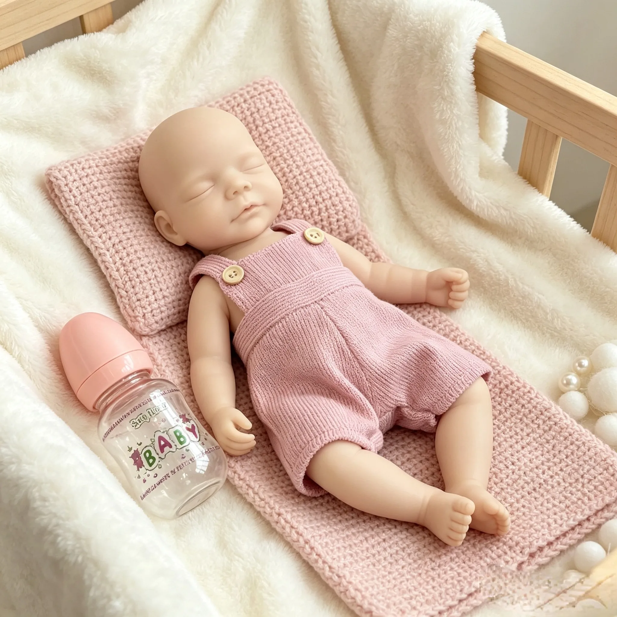 10 Inch Sam Full Silicone Unpainted Blank DIY Reborn Baby Girl Doll Real Soft Touch Handmade Newborn Craft Collectible Gift(TT) view 4