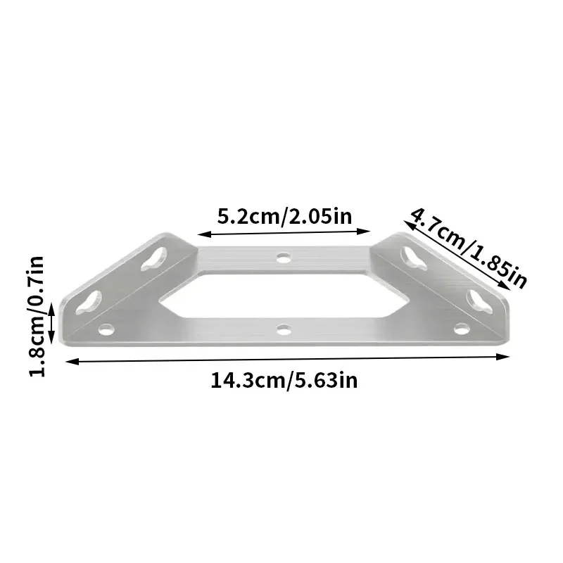 2/6pcs 헤비 듀티 코너 브래킷 패스너 가구 테이블 의자 침대 및 캐비닛에 적합한 범용 코너 코드 사다리꼴