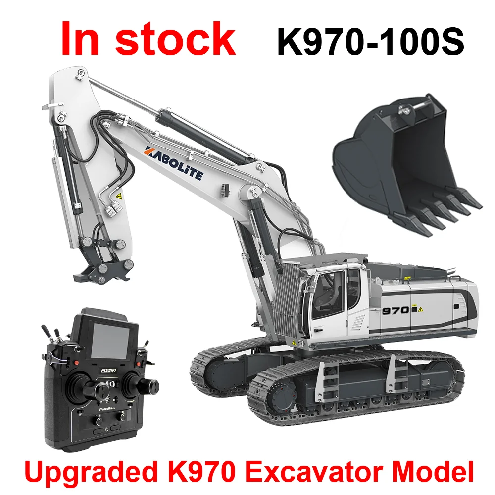 1/14 K970 100S Hydraulic Excavator Model Upgrade Version 18 Channel Metal RC Excavator Model Toy Gift