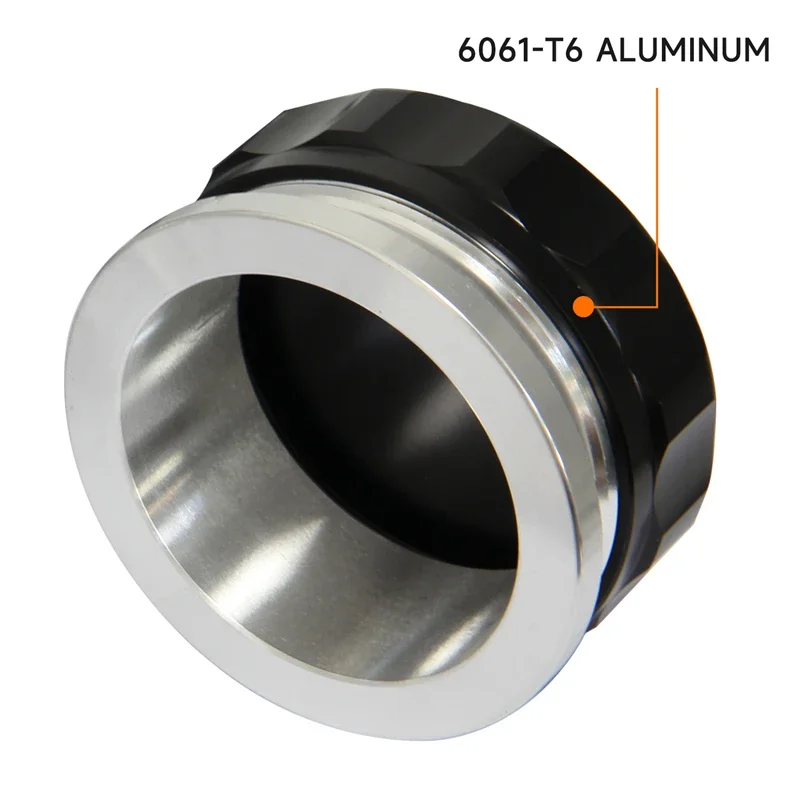 Tampa e Bocal de Alumínio Preto/Prata de 2,75 polegadas (57mm-79mm) para Tanque de Expansão de Óleo/Combustível/Água