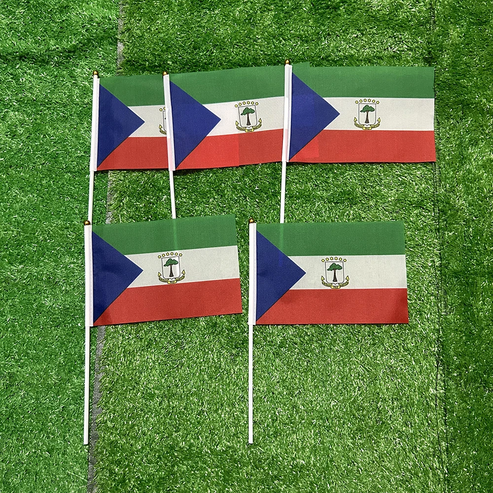 Republic of Equatorial Guinea hand flag 21*14cm Republic of 