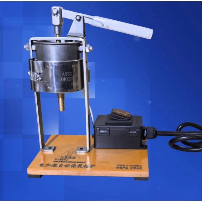 Electric Lever Lead Tin Furnace Automatic Feeding Casting Stove Heating Device for Lure Sinker Mould Production