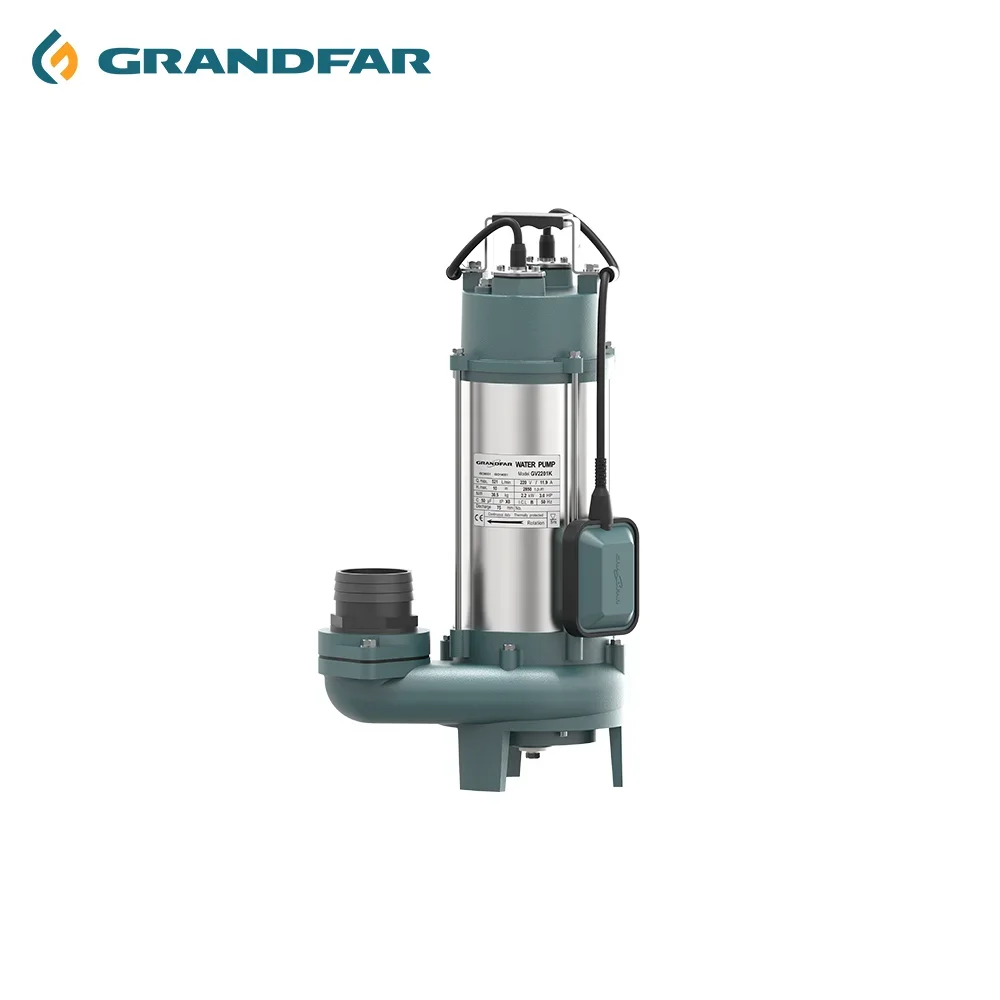 GRANDFAR GV Series 2.2KW 3HP IP X8 Stainless Steel Sewage Pump Submersible Sewage Treatment