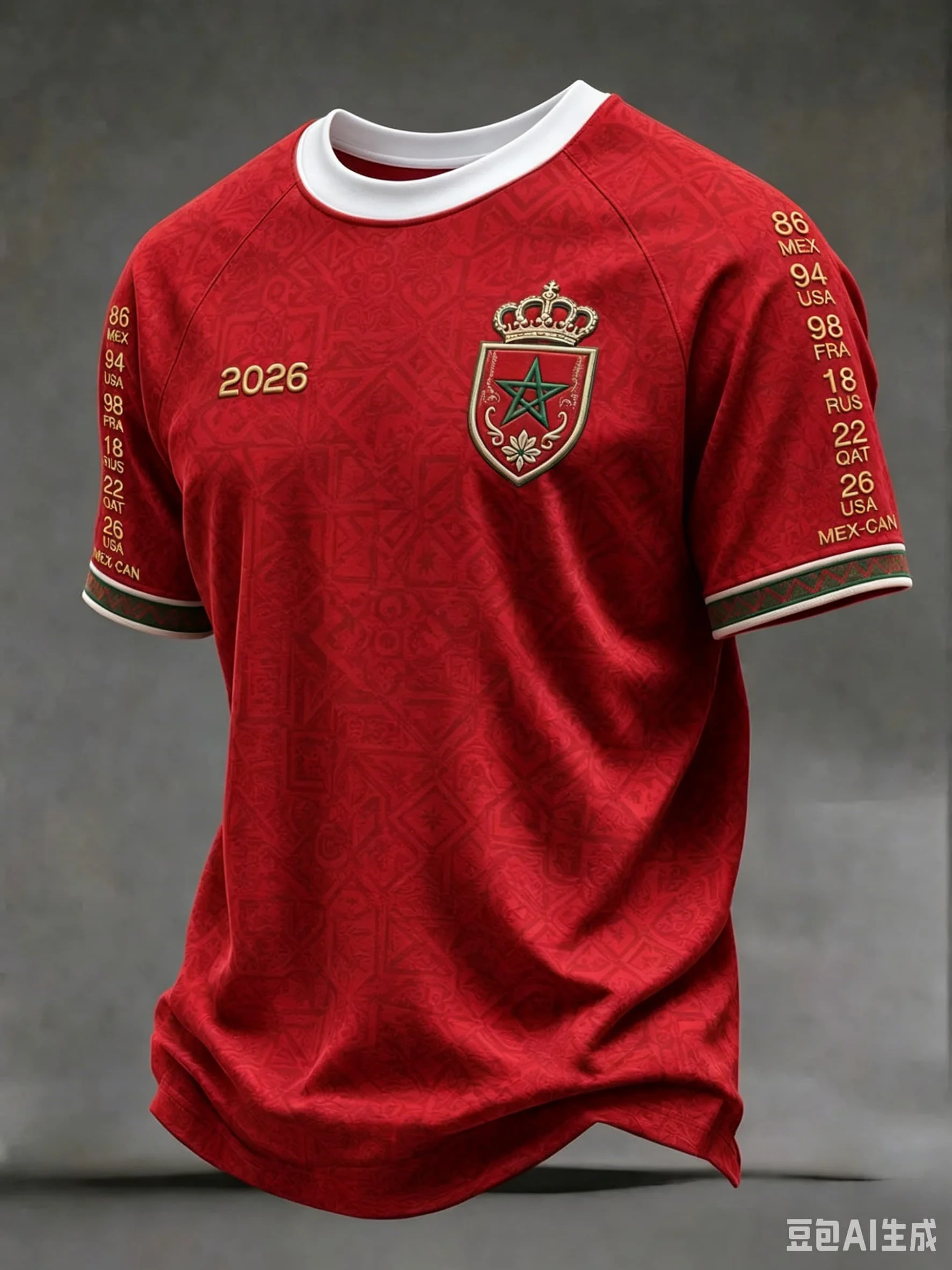 2026 New  Morocco Football Fans T Shirt Men Red  Letter Print Short Sleeve Tee Team Soccer Supporter Casual  Sports Jersey Top