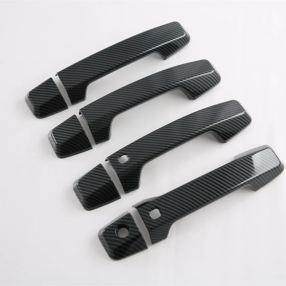 

Стайлинг автомобиля, крышка дверной ручки для Mitsubishi L200 2024 2025 Triton 2023 2024 2025, 3d наклейка, аксессуары из углеродного волокна, автозапчасти