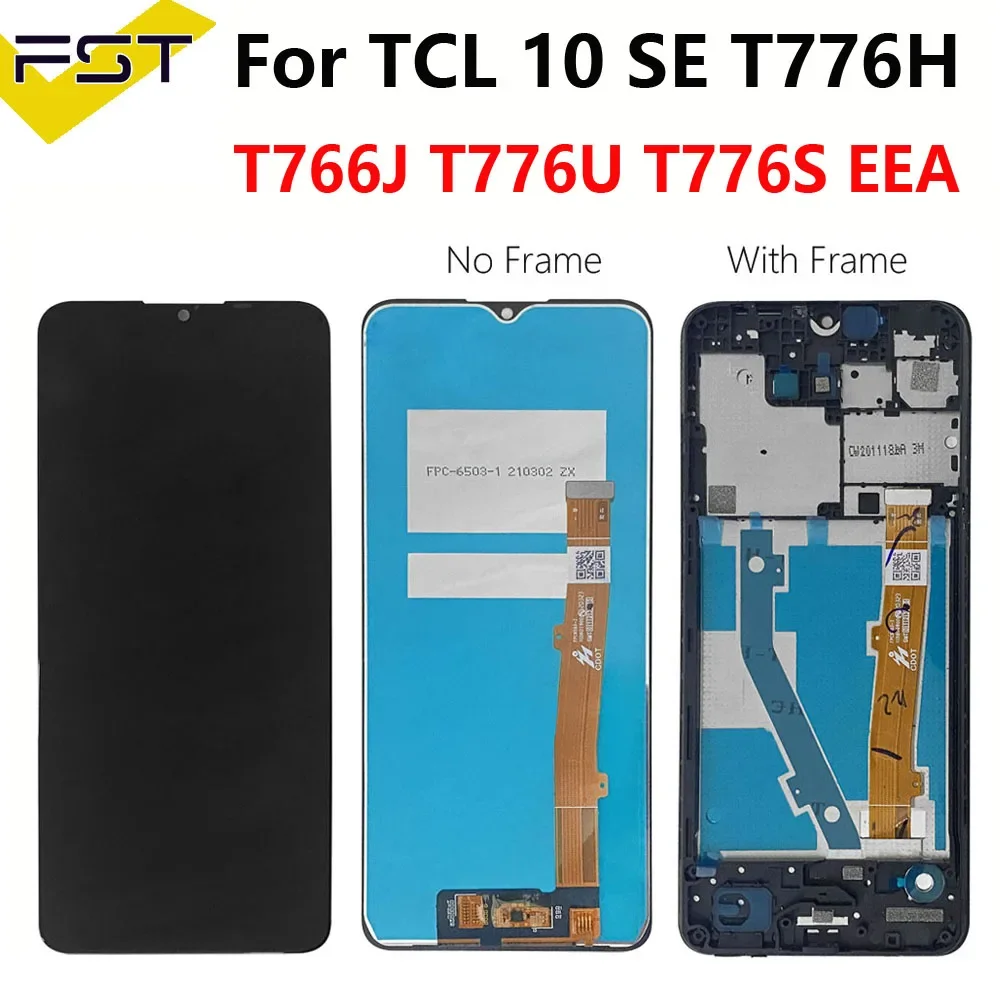 Original Display For TCL 10 SE LCD T766H T766J T766U T776S EEA Touch Panel Screen Digitizer For TCL 10SE Display LCD With Frame