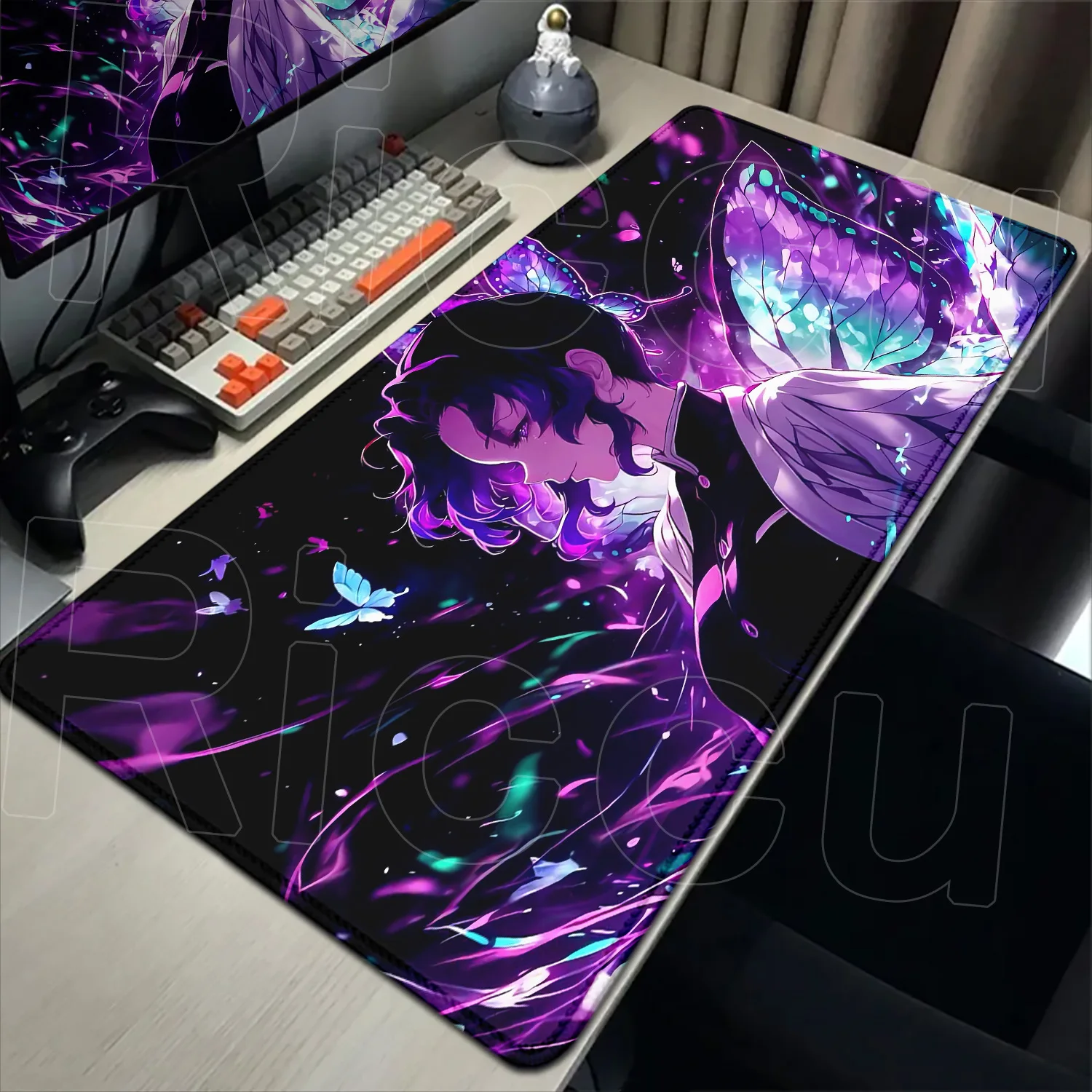 Pretty HD XXL Anime Demon Slayer Kochou Shinobu Mousepad Computer Gaming Kanroji MitsuriPad Keyboard Mouse Pad Rubber Big Carpet