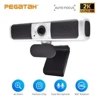 2K Webcam 1080P Mini Camera 2K Full HD 4X Webcam With Dual Microphone Autofocus Web Camera For PC Computer Laptop Online Camera