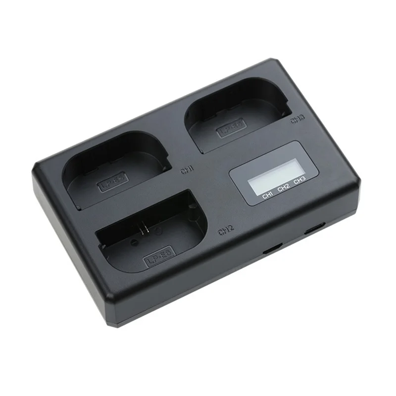 캐논 EOS 5D Mark II Mark III Mark IV 5D SR 60D 60Da 6D 70D 7D R5 R6 용 LP-E6 LP-E6N 트리플 슬롯 배터리 충전기