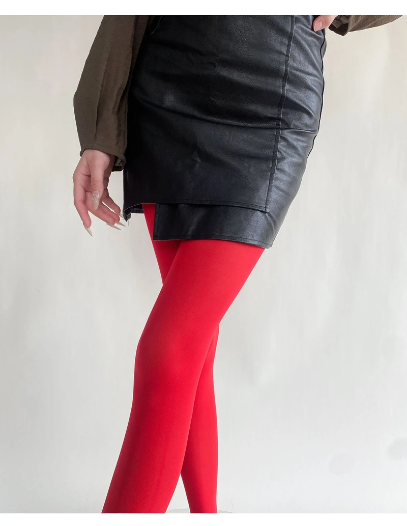 Frühling Herbst Damen Einfarbige Strumpfhose Feminine Samt-Slim-Fit Weiche Strumpfhose Mädchen Leggings Superelastische Strümpfe Sexy Mujer Unterwäsche – Detail 15