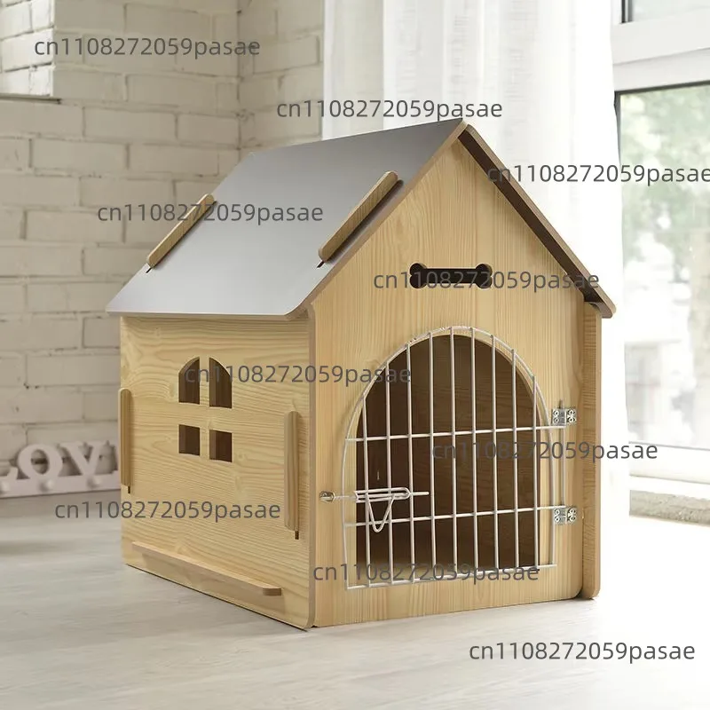 Wooden Dog House, Indoor and Outdoor Durable Pet Furniture, Suitable for Large Dogs