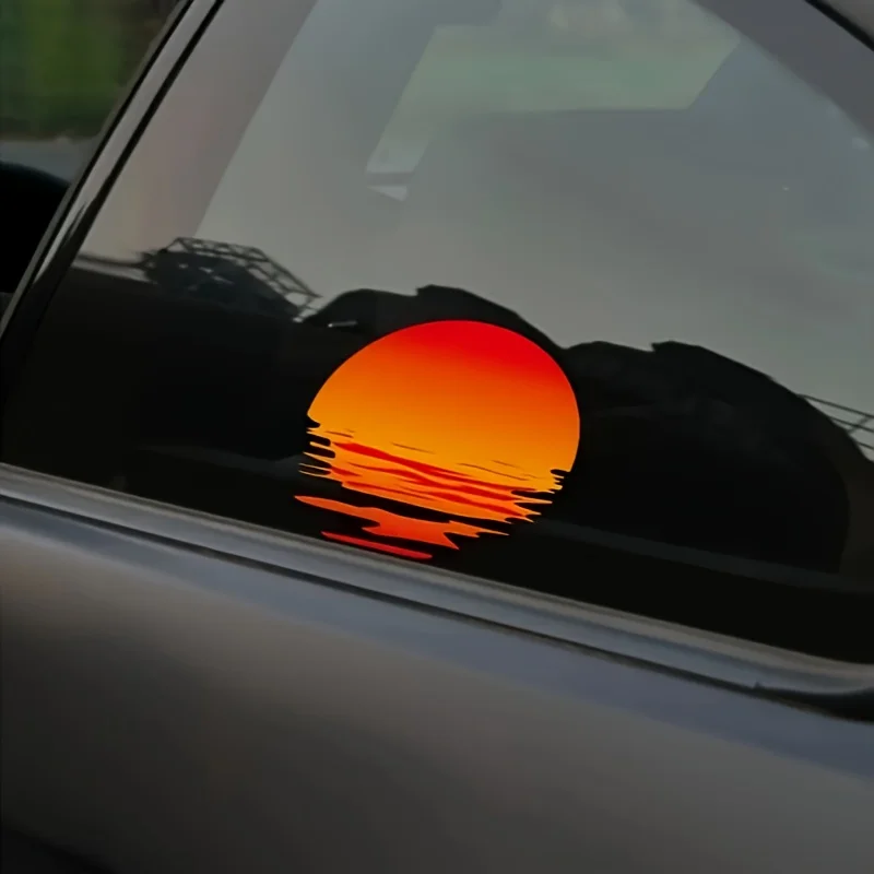 1개 독특한 해변 일몰 데칼 - 아이템을 위한 독특한 자연 디자인 - 차분한 분위기 방수 내구성 비닐 장식