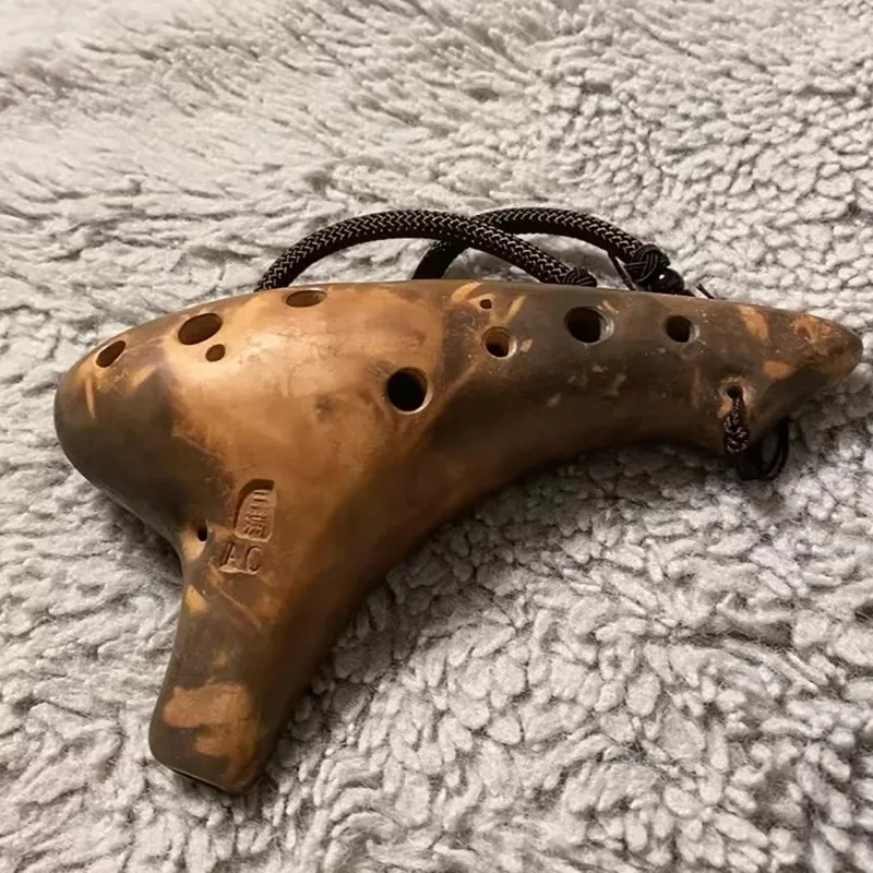 

Ocarina 12 Holes AC Beginner Alto C Key Goatee Ocarina Yoga Meditation Professional Performance Musical Orff Instruments