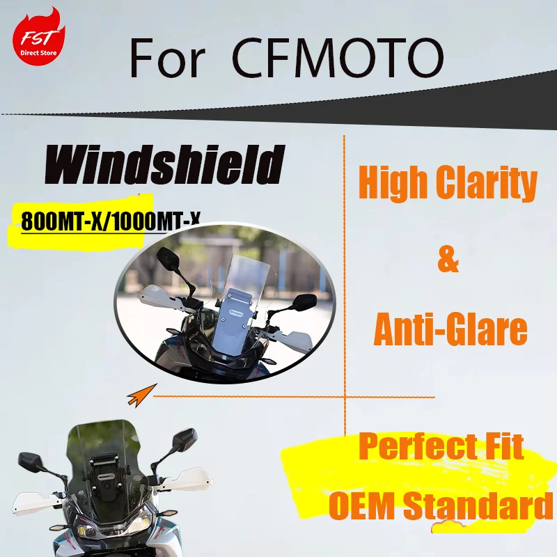 

Улучшенный прямой ветроотражатель для CFMOTO 800MT‑X 1000MT‑X, комплект для раллийных приключений