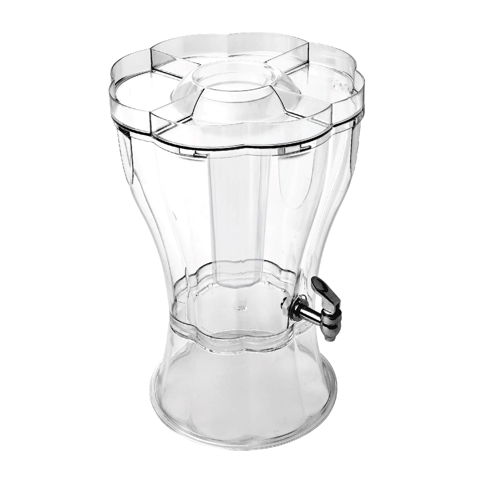 

3.5-Gallon Break-Resistant Tritan Beverage Dispenser with Removable Ice-Cone and Party Top Lid, Durable and Clear Drink Server, Holds Cups, Sweeteners, Garnishes, and More, Perfect for Home, Parties, Weddings, Office, BBQs, Multi-Purpose Juice, Water, Tea