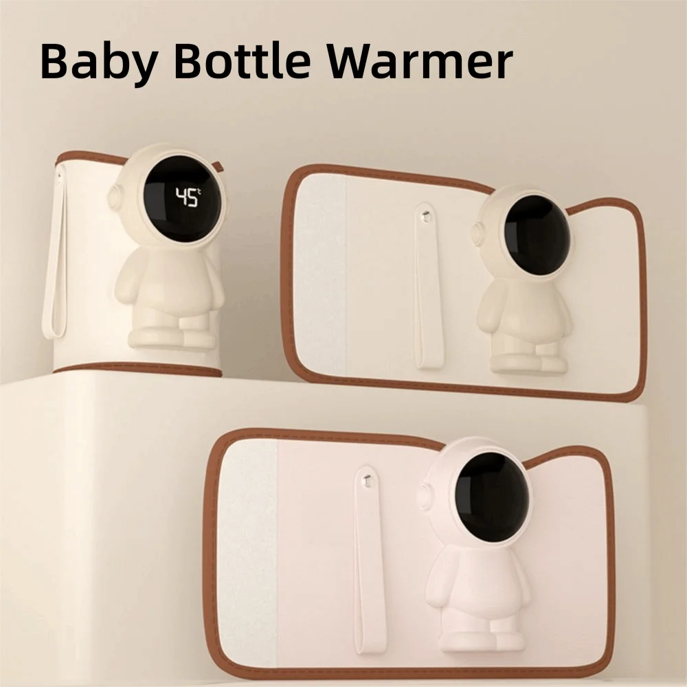 Adjustable Wrap Design Baby Bottle Warmer Constant Temperature 5 Levels Travel Breastmilk Heater Wraparound Design Portable