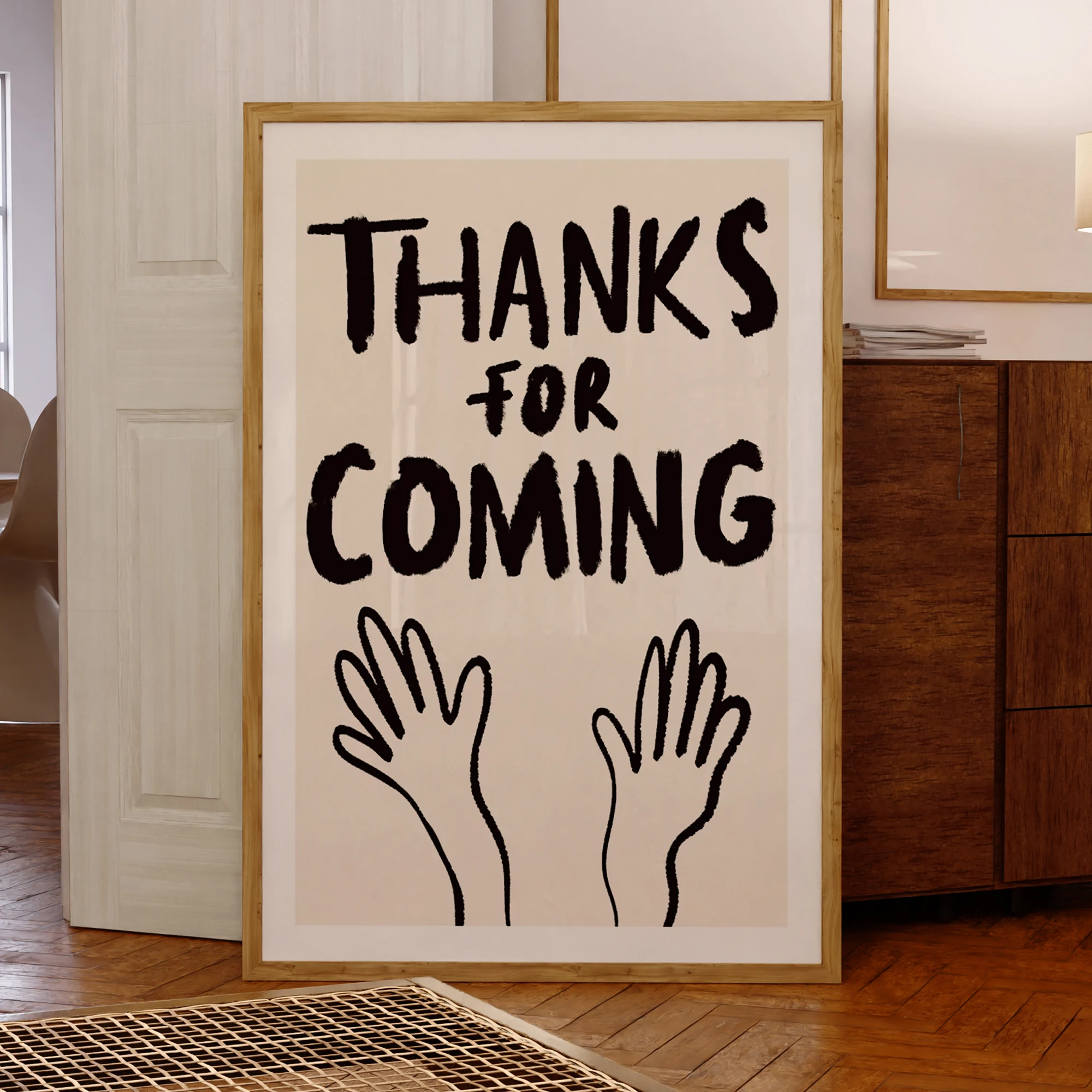 Danke für sich kommen Wandkunstdrucke, Leinwandgemälde, Poster, Bild für Wohnzimmer, Esszimmer, Schlafzimmer, Heimdekoration