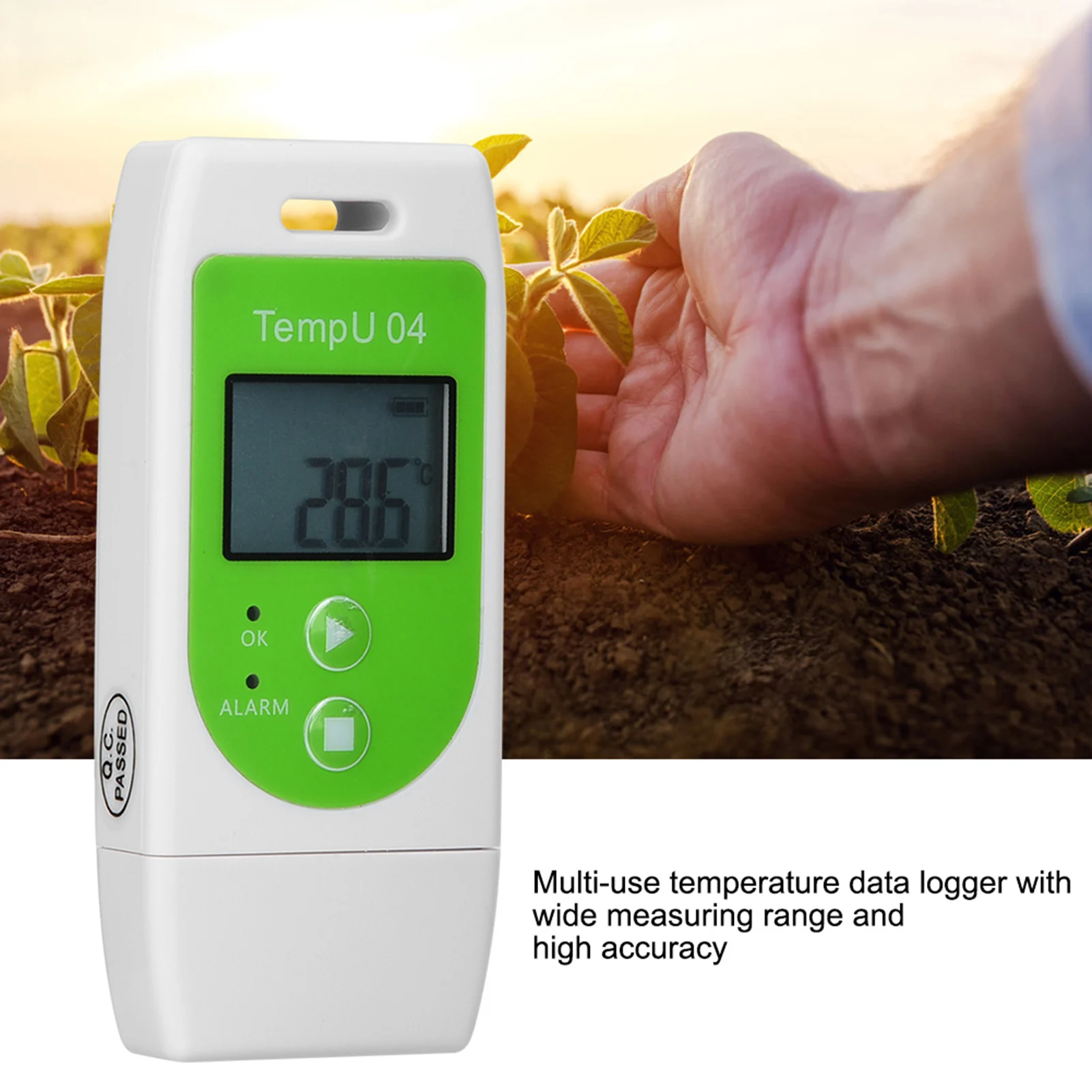 TempU04 PDF USB Temperature Data Logger Reusable Temperature Recorder PDF Logger Temperature Logger USB Temperature Data Logger