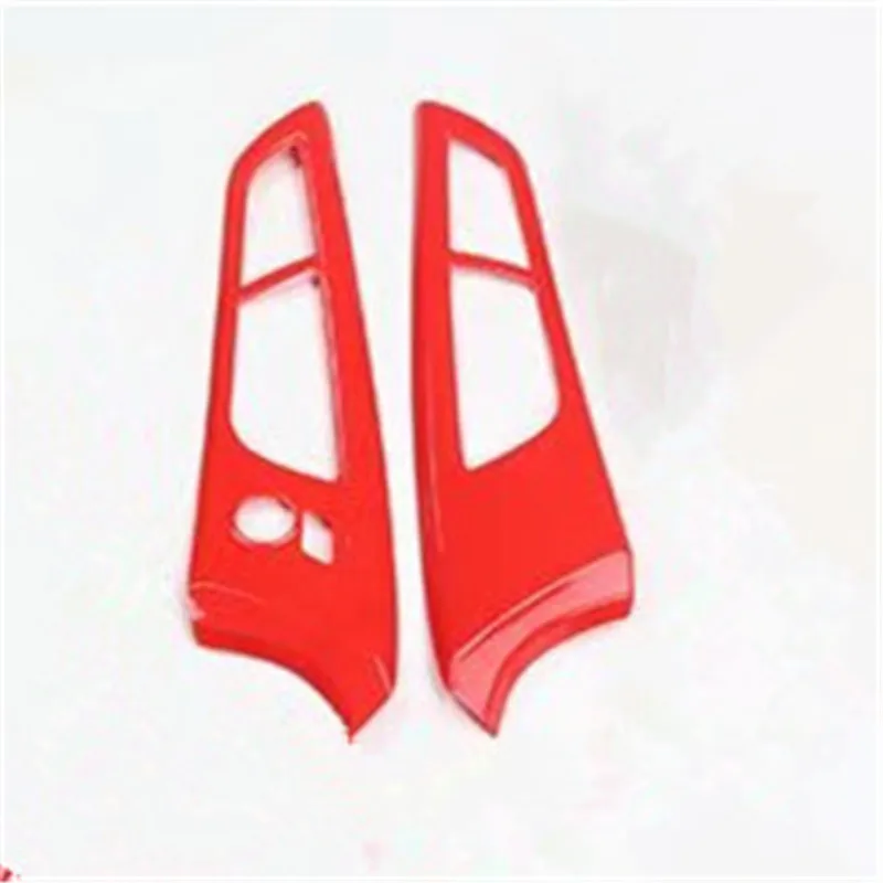 1lot Car stickers ABS Red carbon fiber grain inside decoration cover for 2011-2016 Hyundai Veloster Hatchback