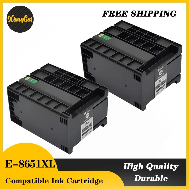 NEW 2PCS Compatible ink Cartridge T8651 T8651XL Pigment ink for EPSON WorkForce Pro WF-M5191 WF-M5190 WF-M5690 Printers