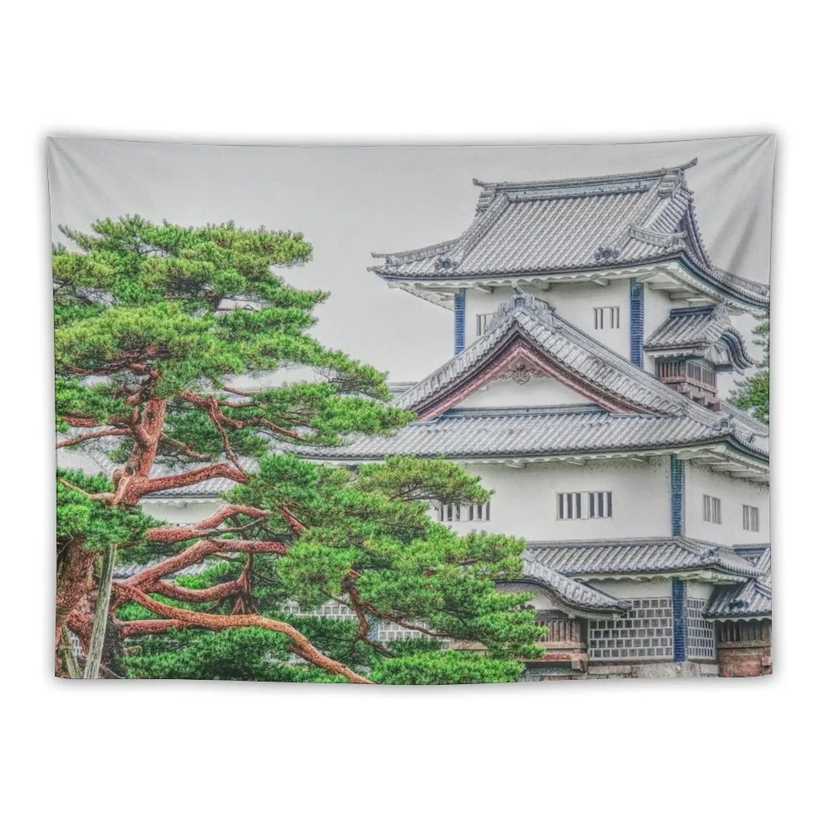 

Kanazawa Castle Japan sketch in color Tapestry Wallpaper Decorations For Room Tapestry