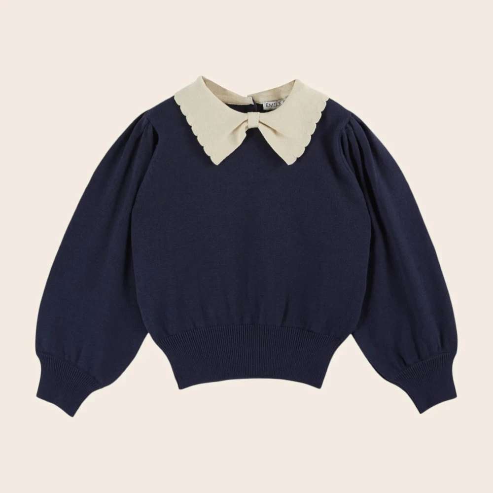 سترة الأطفال 25 الخريف والشتاء EM نمط جديد الفتاة محبوك سترة الأطفال سروال قصير زهرة بذلة فتاة اللباس #5