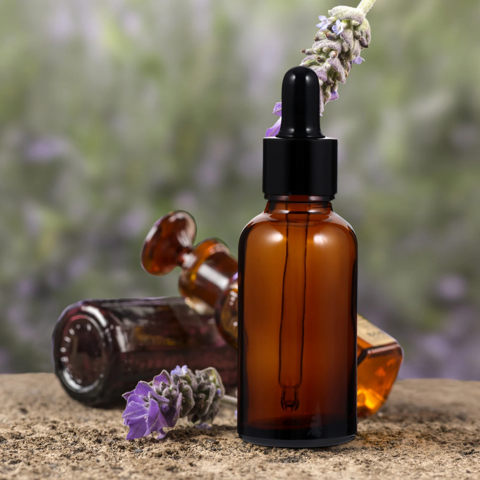 6Pcs Essential Oil Bottle 30ml Glass Dropper Leakproof Portable Travel Bottles for DIY Oils Perfume Subpackaging