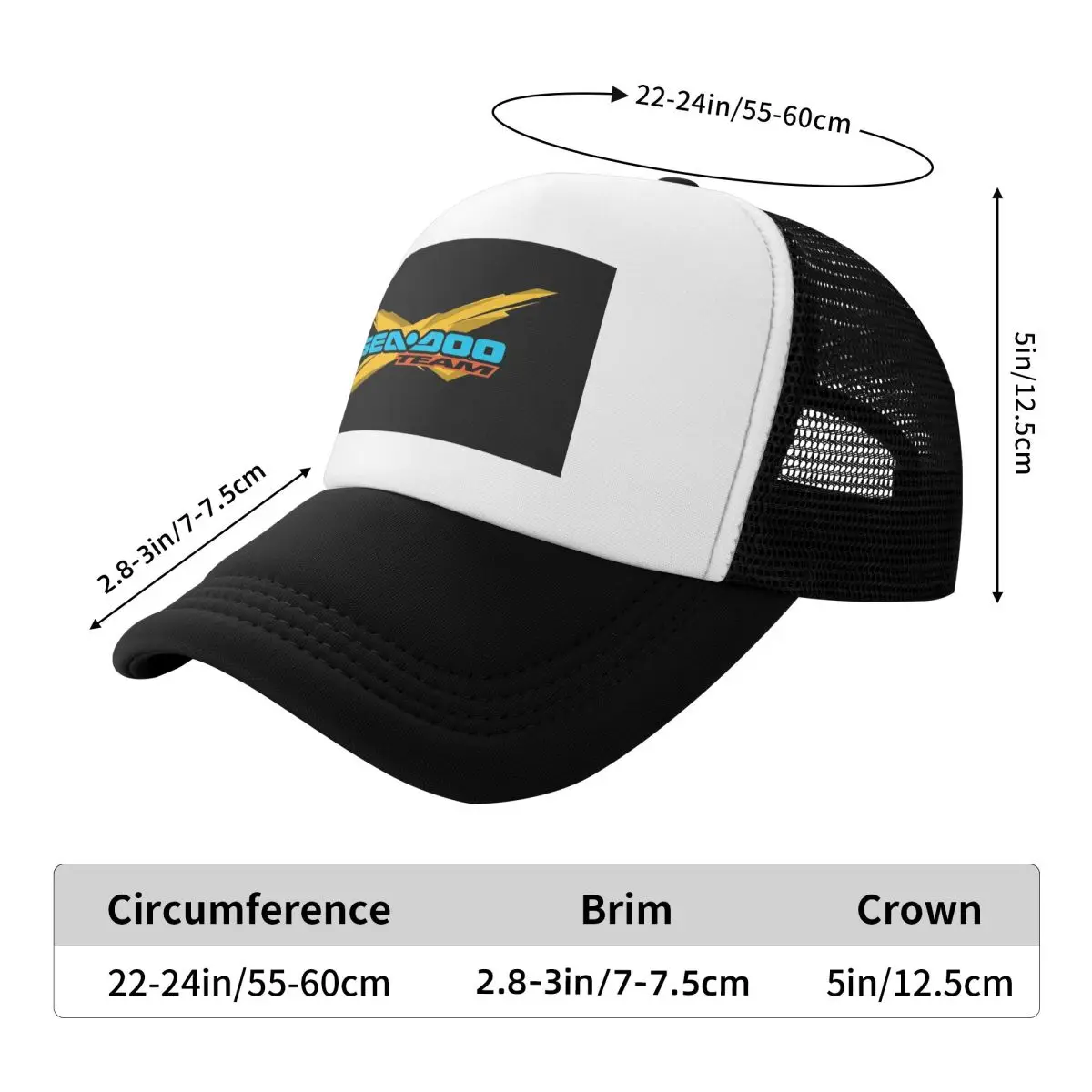 Sea Doo Team Rxt Brt Marine Cap Casual Mesh Baseball Caps Adjustable Hat Hip Hop Summer Unisex Baseball Hats