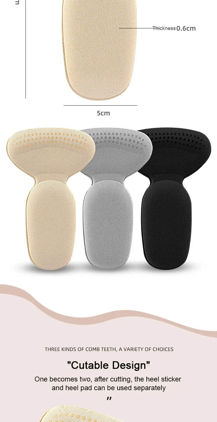 Rutschfeste Fersenaufkleber, Fersenschutz, Schuhe mit hohen Absätzen, Anti-Verschleiß-Einlegesohlen, Schuhversteller, halbe Einlegesohle für Damen, 2 Stück/6 Stück – Detail 3