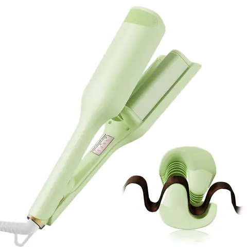 Wave Curling Iron Hair Crimper 32mm Deep Waver Hair Curler Tool 1.25 Inch 2 Barrel Beach Ionic Waver Hair Curler for Women