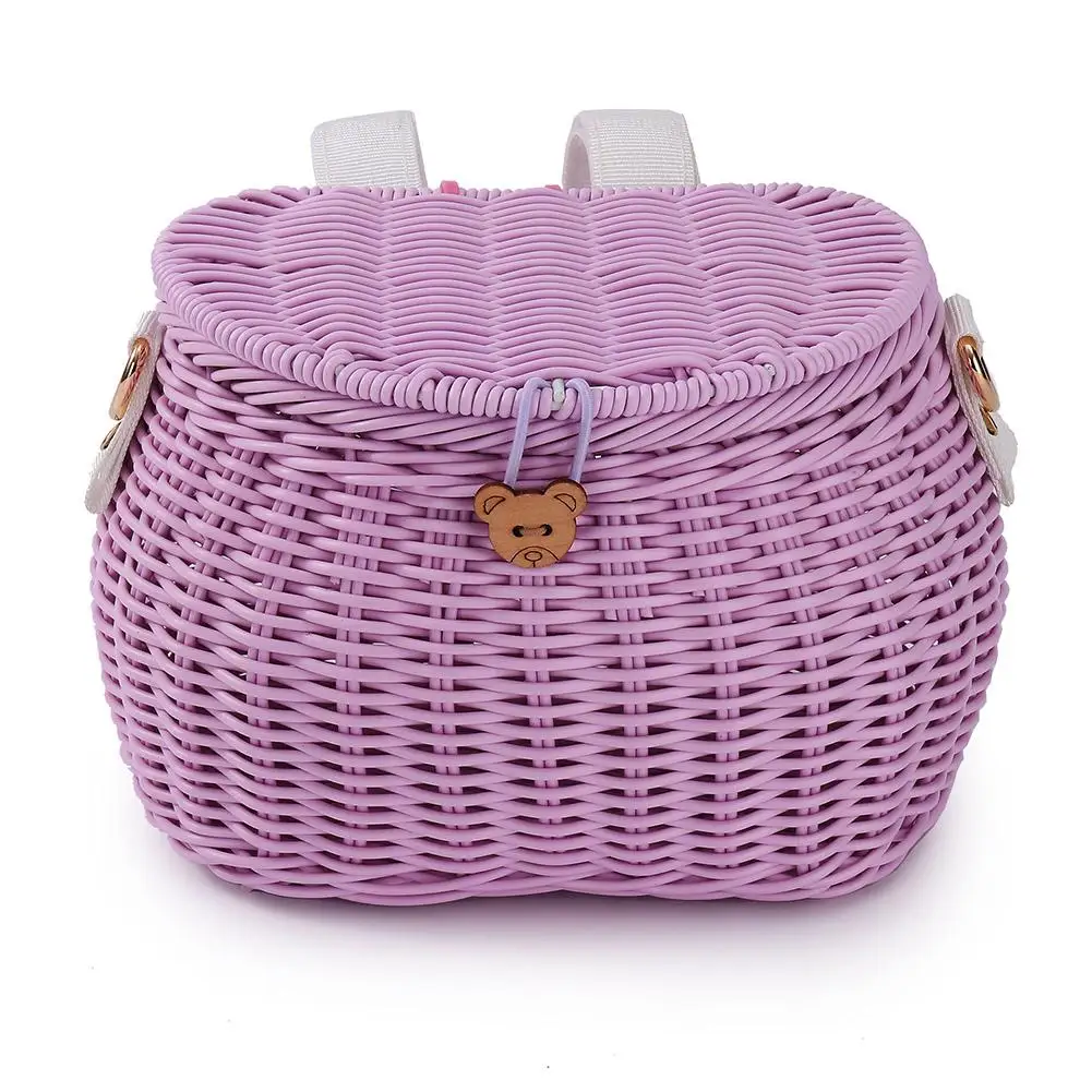 Creative Design Children's Bike Basket Crossbody Backpack Basket Dual-use Functionality Necessary Installation Accessories