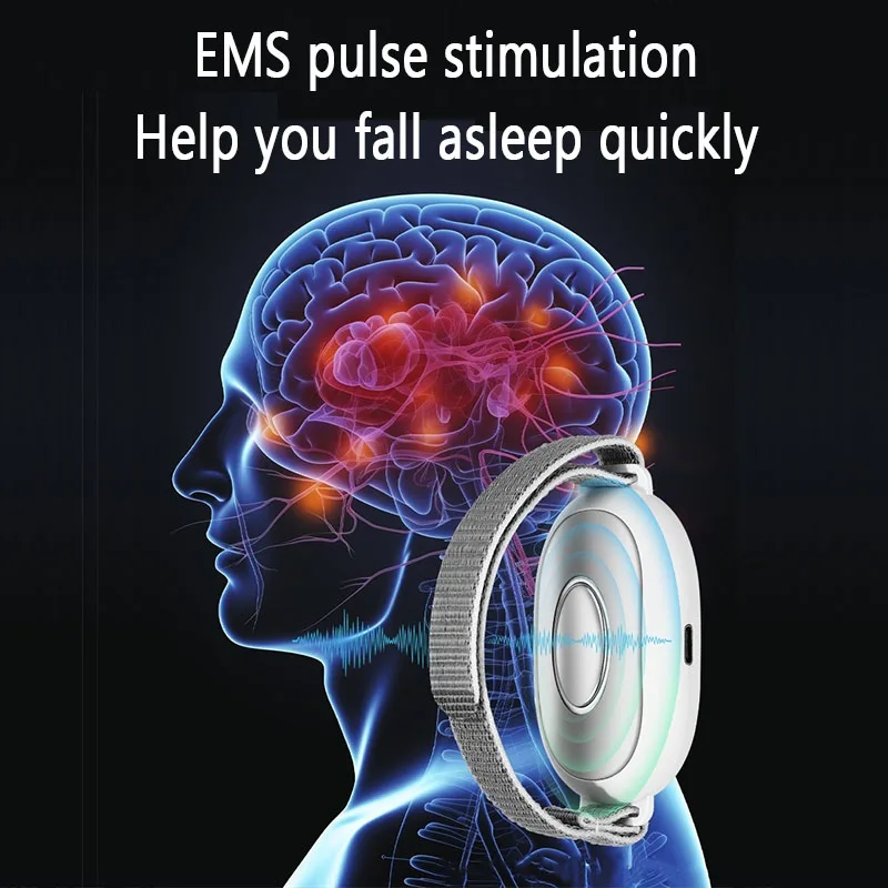 Microcurrent Sleep Aid Device EMS Sleep Aid Machine Sleep Instrument Stress Anxiety Relief for Help Improve Stress Anxiety ZMY02