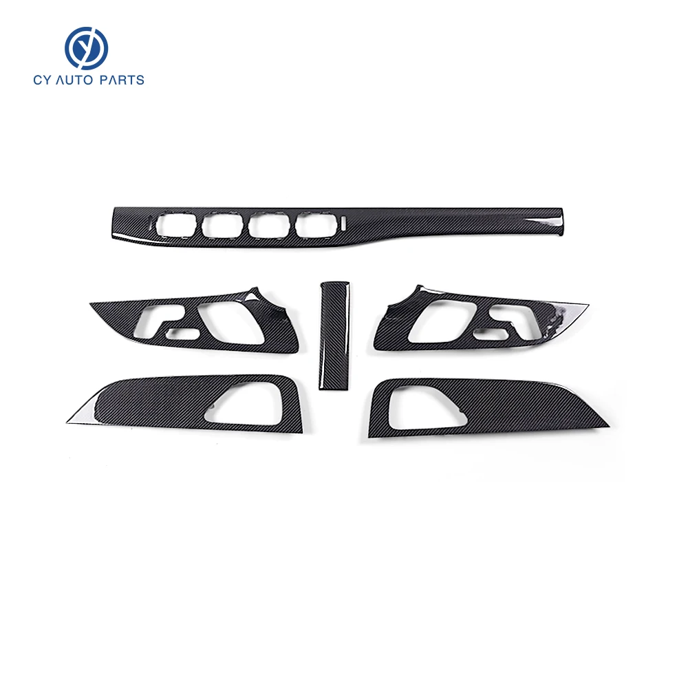 16-Piece Real Carbon Fiber Interior Trim Kit for Mercedes-Benz GLE GLS | Full Dashboard Door Console Cover Set