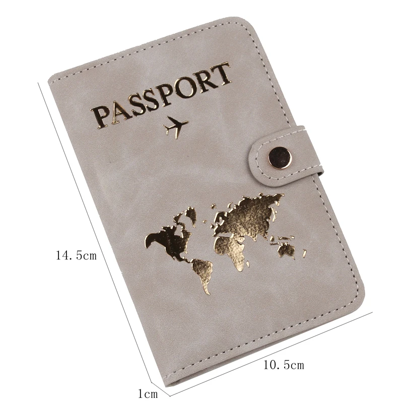 Porte-passeport étanche pour femmes et hommes, étui de voyage en cuir PU, portefeuille pour cartes de crédit, livre de passeport mignon