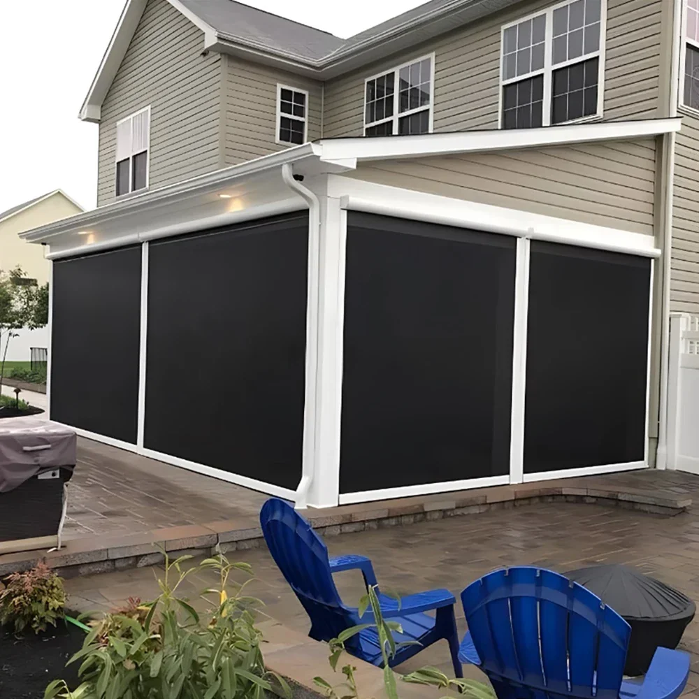 

Customized Electric Roller Shutters for Restaurant Sunshade & Sun Protection Smart Curtains with Graffiti App for Export