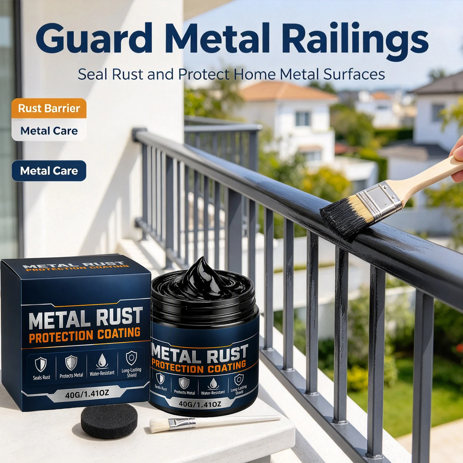 Metal Rust Protection Coating Waterproof Anti‑rust Protect Metal Long Lasting Shield Metal Rust-Preventing Coating Repair Pastes