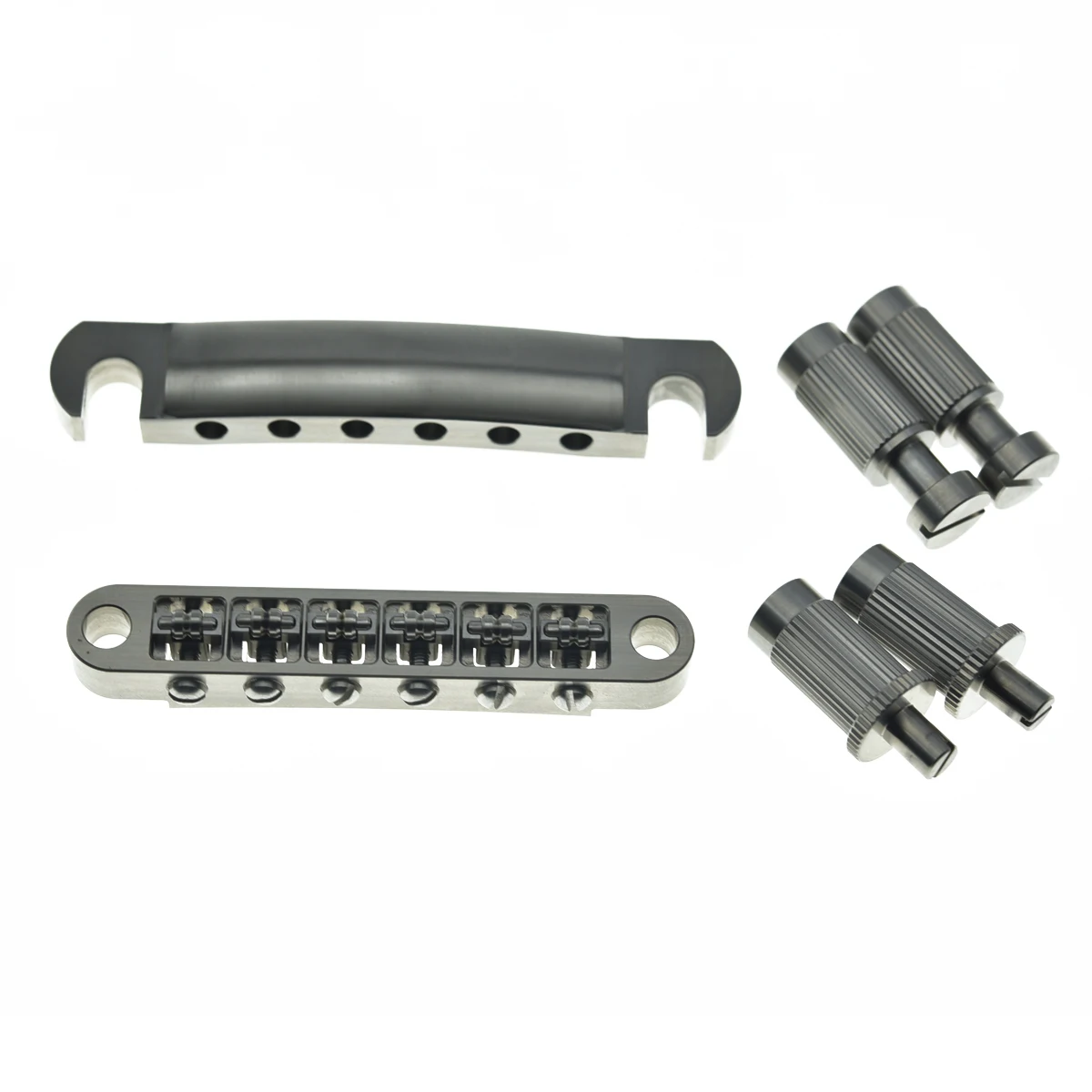 Dopro Titanium Alloy Roller Saddle Bridge LP Tune-o-matic Bridge and Titanium Stop Bar/Tailpiece for Epiphone Les Paul/SG/ES/Dot