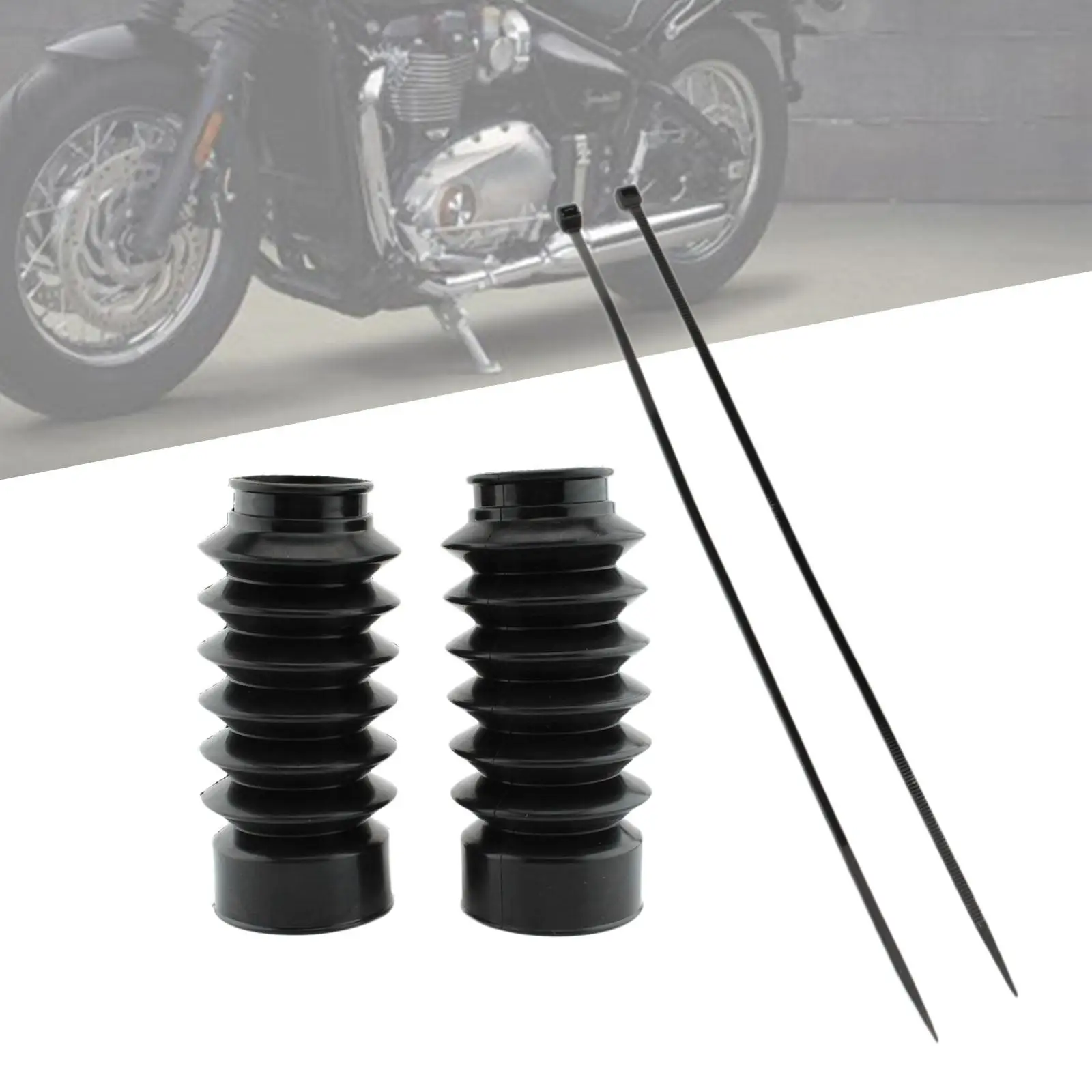 2Pcs Motorcycle Front Fork Covers Replacement Fork Guards Repair Easy Installation Dust Cover for Triumph Bonneville Bobber