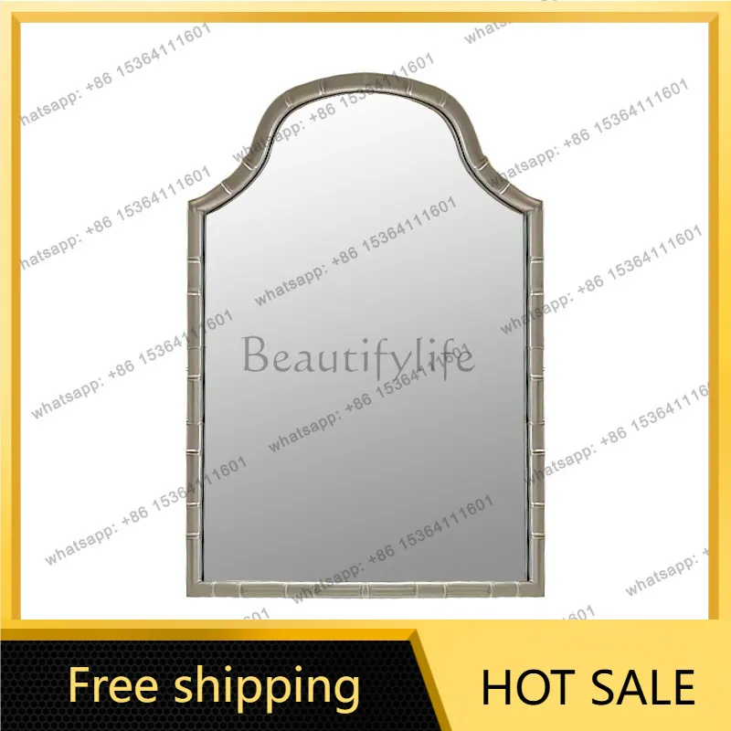 PG French bathroom mirror special-shaped washstand wall-mounted bathroom bamboo joint American bathroom mirror
